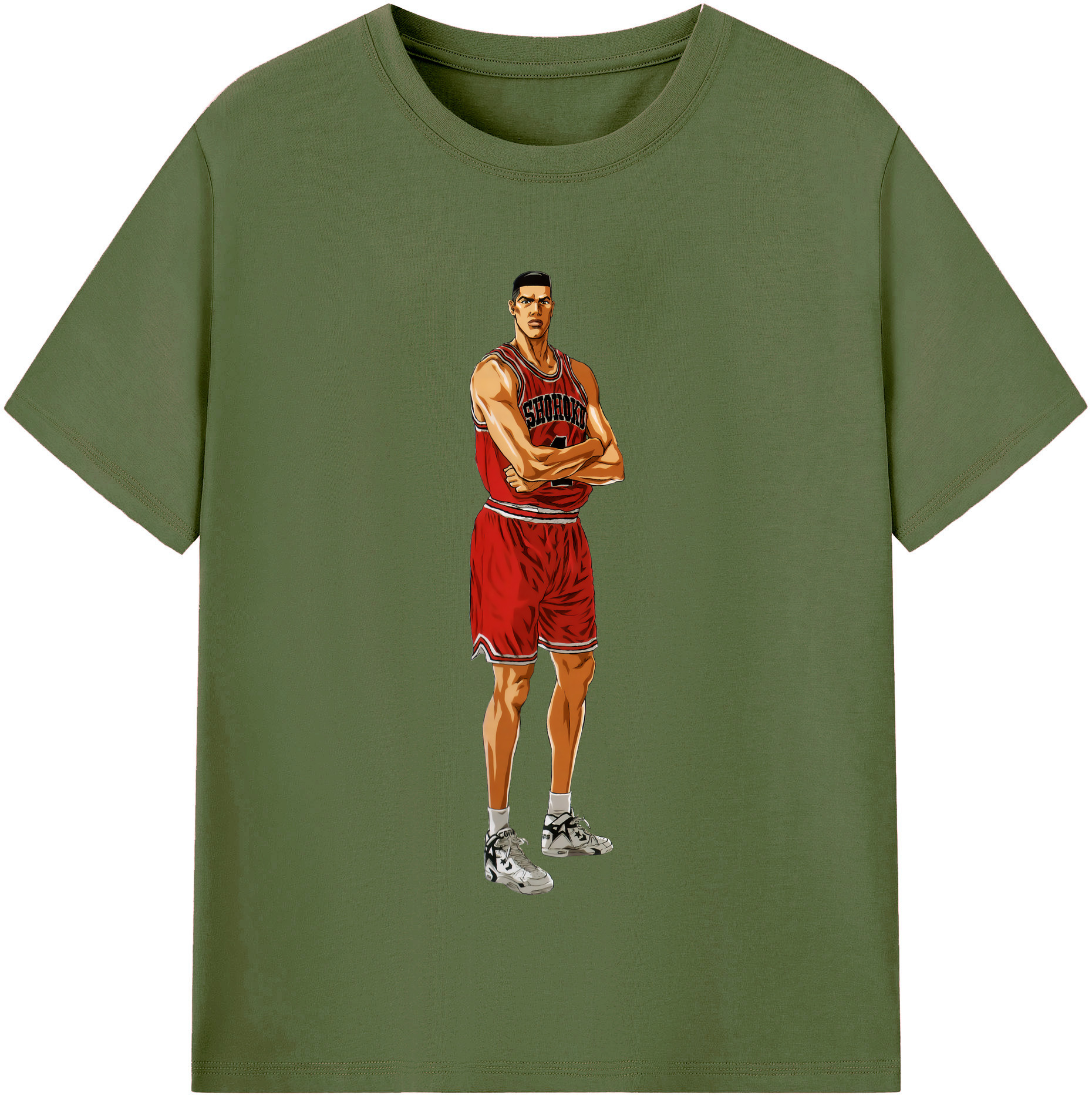 SLAM DUNK／スラムダンク 綿100％半袖Tシャツ（フロントプリント）
